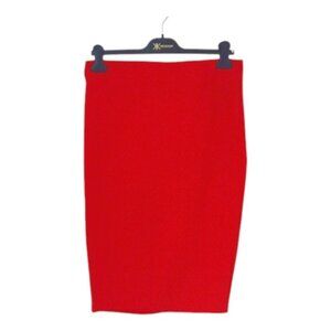 Kim Kardashian red-orange pencil skirt size M